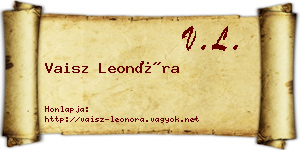 Vaisz Leonóra névjegykártya